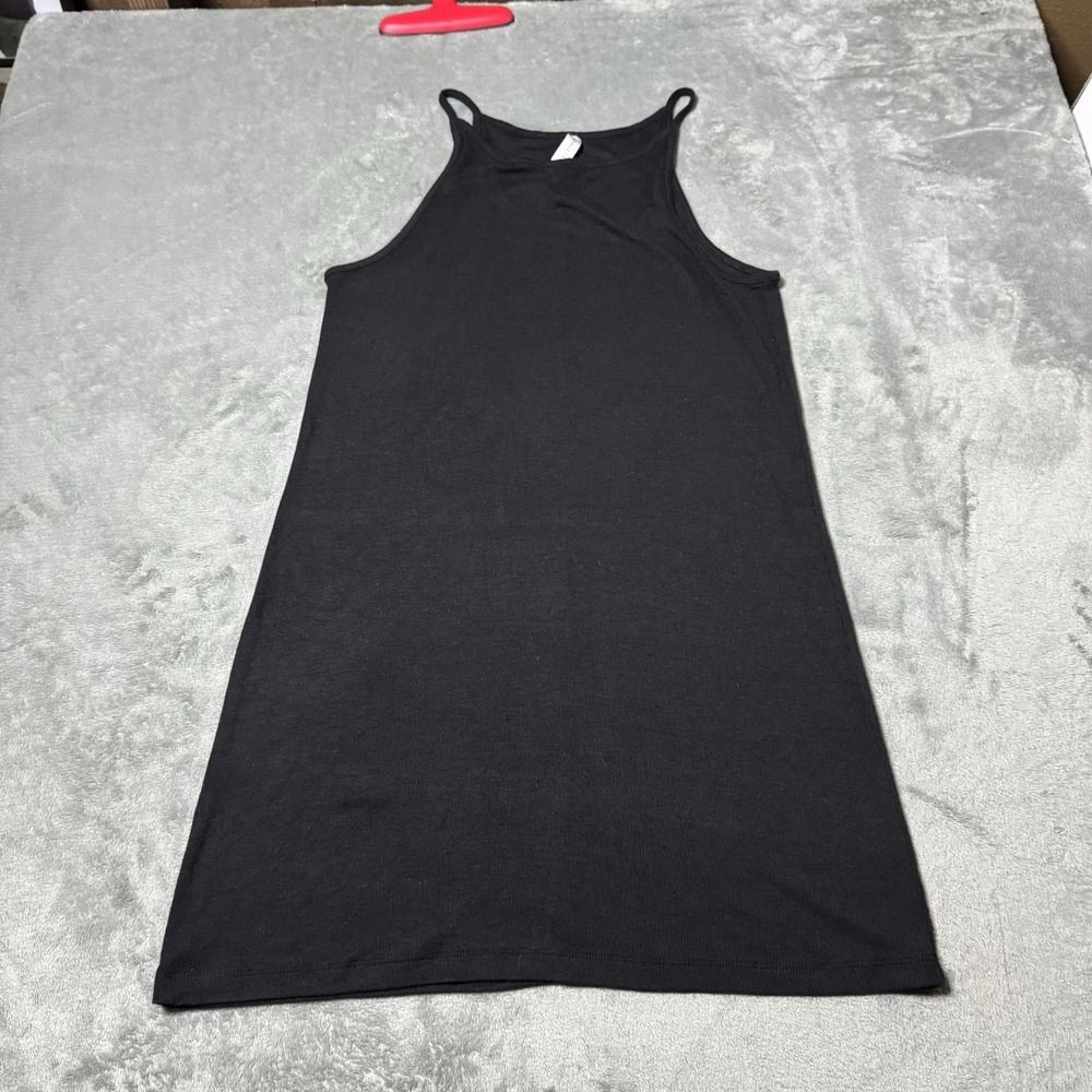 ATHLETA WOMEN'S BLACK SLEEVELESS SOFT WELL RESTED RIB SLEEP DRESS Sz XS
